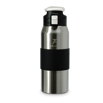 Free-Sip Metallic Sports Bottle