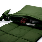 Nylon Quilted Puffer Crossbody Bag  - Dark Green
