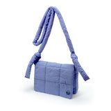 Nylon Quilted Puffer Crossbody Bag  - Periwinkle