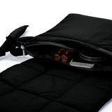 Nylon Quilted Puffer Crossbody Bag  - Black