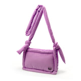 Nylon Zip Top Crossbody Bag  - Purple