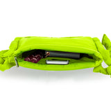 Nylon Zip Top Crossbody Bag - Neon Green