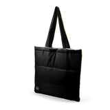 Quilted Puffer Tote - Black