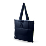 Quilted Puffer Tote - Navy