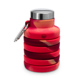 Collapsible Carabiner Bottle - Tie Dye - Red