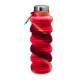 Collapsible Carabiner Bottle - Tie Dye - Red