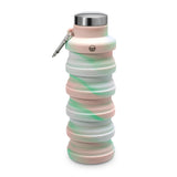 Collapsible Carabiner Bottle - Tie Dye - Pastel