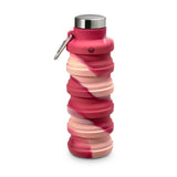 Collapsible Carabiner Bottle - Tie Dye - Flesh Pink & Mauve