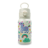 Kids 3D Embossed Print Stainless Steel Bottle - White