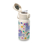 Kids 3D Embossed Print Stainless Steel Bottle - White