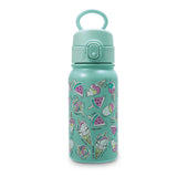 Kids 3D Embossed Print Stainless Steel Bottle - Mint