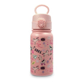 Kids 3D Embossed Print Stainless Steel Bottle - Pink