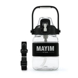 Tritan Silicone Band Bottle - Clear/Black/White