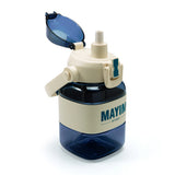 Tritan Silicone Band Bottle - Blue/Ivory/Blue