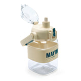 Tritan Silicone Band Bottle - Clear/Ivory/Blue