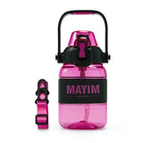 Tritan Silicone Band Bottle - Pink/Black/Hot Pink