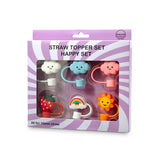 6PC Straw Topper - Happy