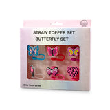 6PC Straw Topper - Butterfly