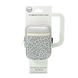 Tumbler Bottle Pouch- Leopard/ Light Grey