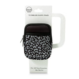 Tumbler Bottle Pouch- Leopard/ Black