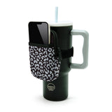 Tumbler Bottle Pouch- Leopard/ Black