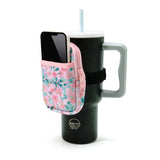 Tumbler Bottle Pouch- Florals/ Pink