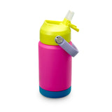 Kids Mini Active Stainless Steel with Straw  - Hot Pink