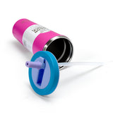 Color Block Flip Straw Tumbler - Hot Pink