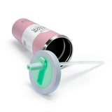 Color Block Flip Straw Tumbler - Blush