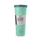 Color Block Flip Straw Tumbler - Mint