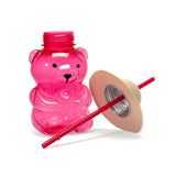 Trendy Bear Bottle with Sombrero Hat - Red/Tan