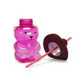 Trendy Bear Bottle with Cowboy Hat - Pink/Brown