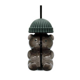 Trendy Bear Bottle with Beanie Hat - Black