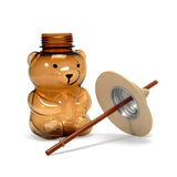 Trendy Bear Bottle with Fedora Hat - Light Brown/Tan