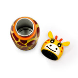 Kids Silicone Animal Head Bottle - Single Wall  - Yellow/Giraffe