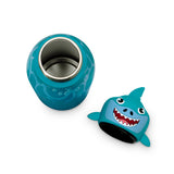Kids Silicone Animal Head Bottle - Single Wall  - Light Blue/Shark
