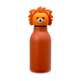 Kids Silicone Animal Head Bottle - Double Wall  - Tan/Lion