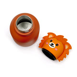 Kids Silicone Animal Head Bottle - Double Wall  - Tan/Lion