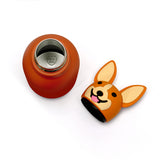 Kids Silicone Animal Head Bottle - Double Wall  - Tan/Dog