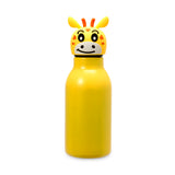 Kids Silicone Animal Head Bottle - Double Wall  - Yellow/Giraffe